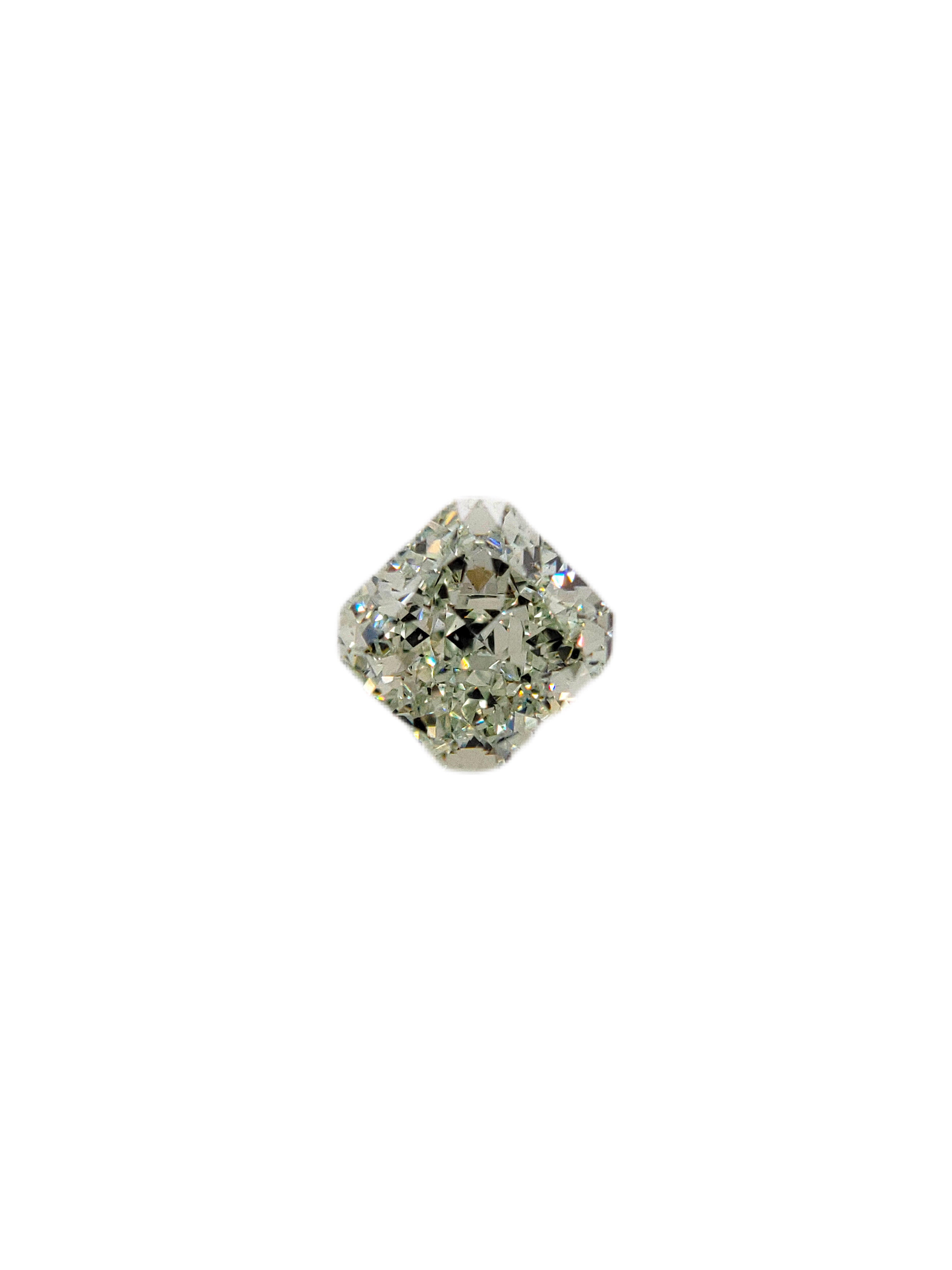 0.87ct Fancy Light Yellow-Green Radiant VS2 GIA