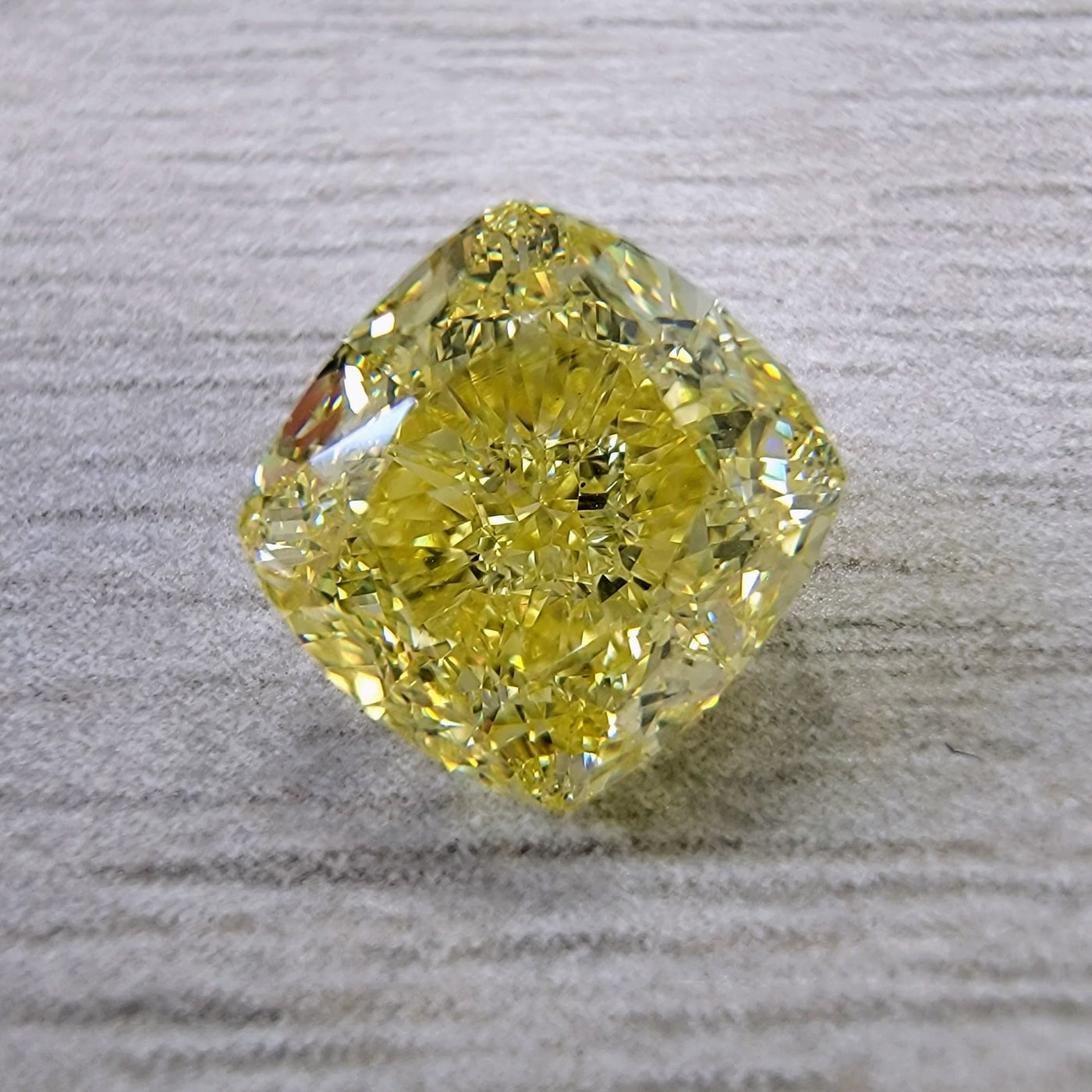 2.26ct Fancy Intense Yellow Cushion VS1 GIA