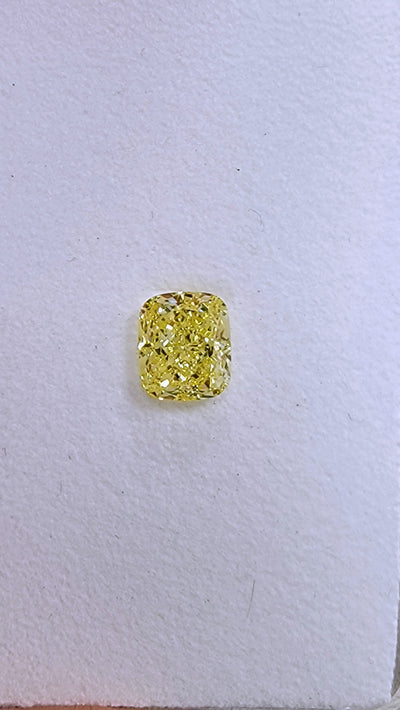 2.07ct Fancy Yellow Cushion VS2 GIA