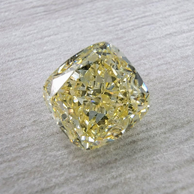 2.51ct Fancy Yellow Cushion VS2 GIA