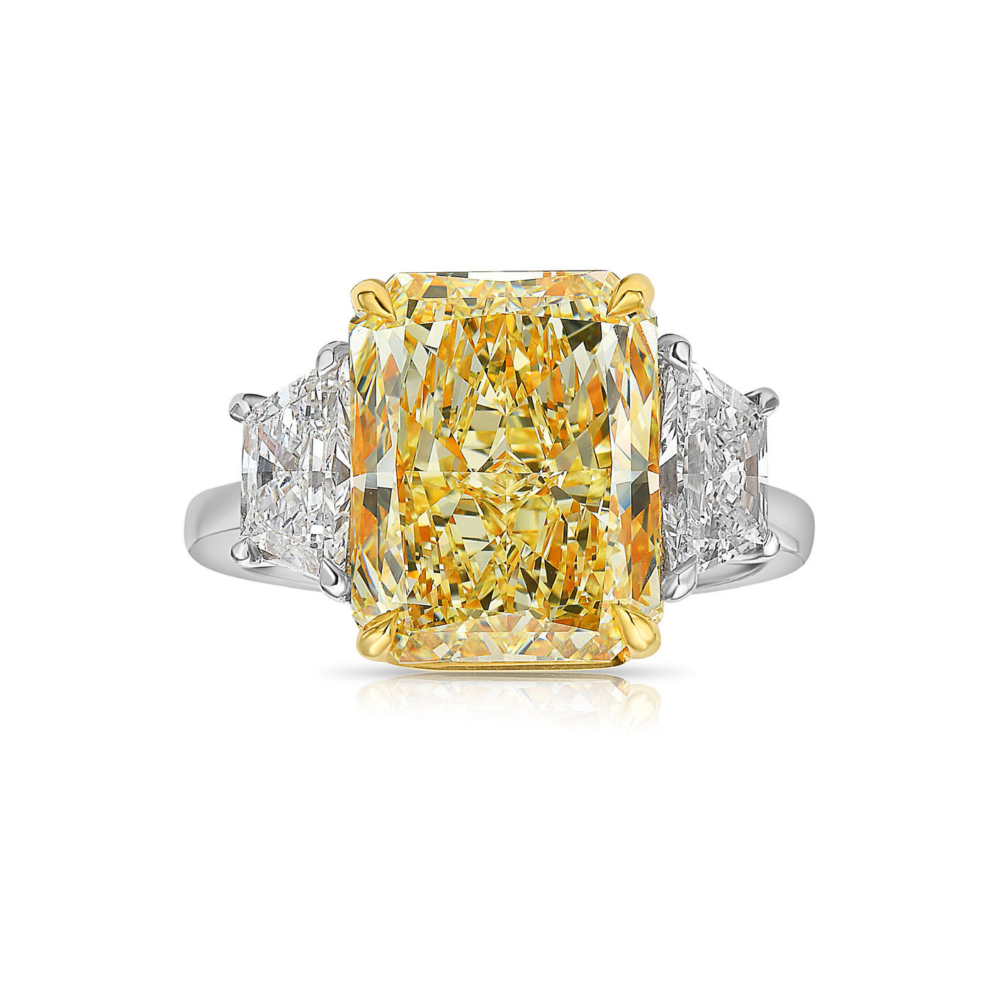 7.03ct Light Yellow Radiant VS1 GIA Ring