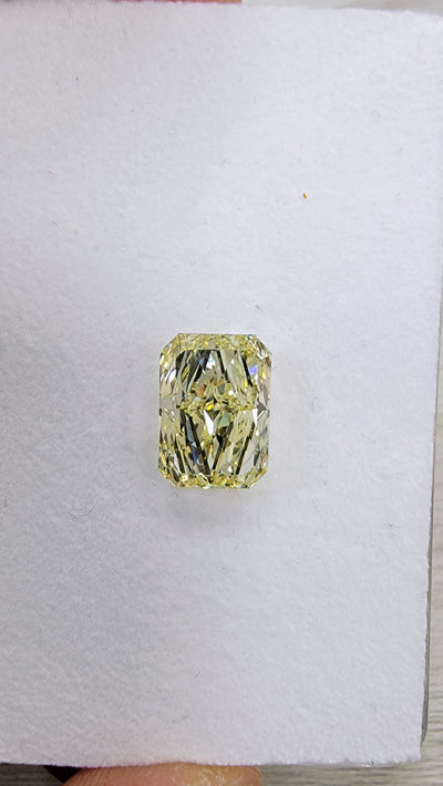 3.23ct Fancy Light Yellow Elongated Radiant SI1 GIA