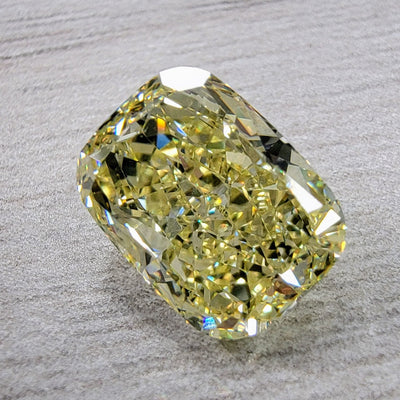 2.58ct Fancy Yellow Elongated Cushion VS1 GIA