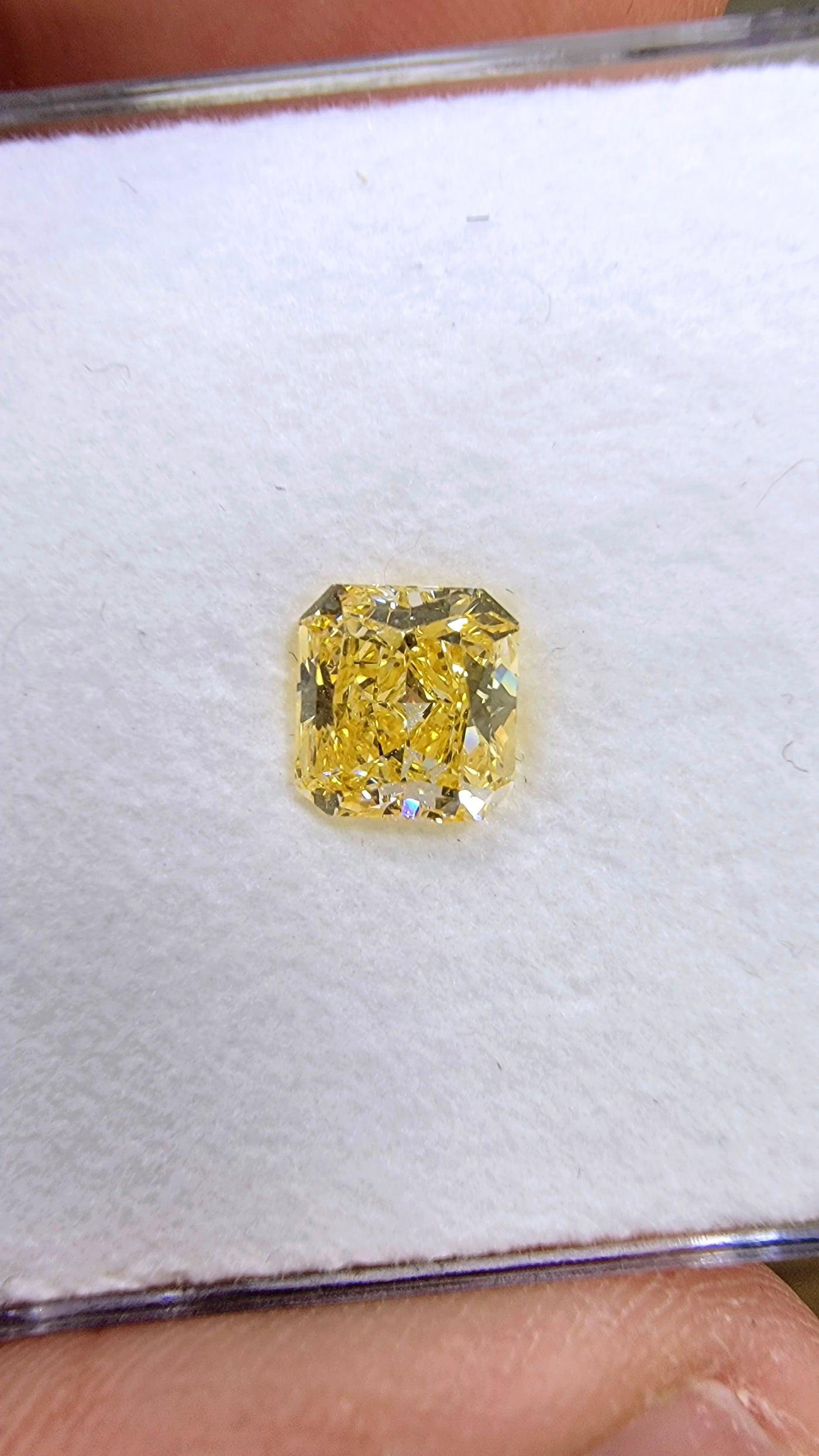 1.37ct Fancy Intense Orangy Yellow Radiant SI1 GIA