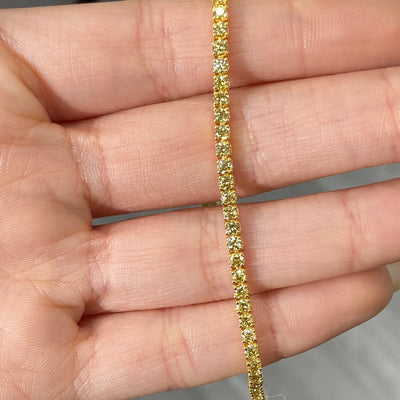 3.6ct Fancy Intense Yellow Round Bracelet