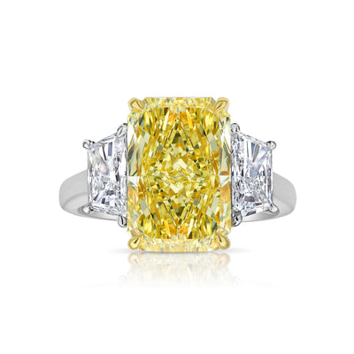 4.08ct Fancy Yellow Elongated Radiant VVS2 GIA