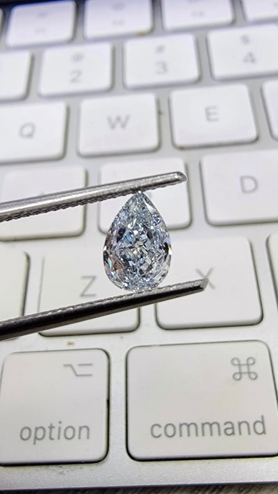 1.25ct Light Blue Pear VS2 GIA