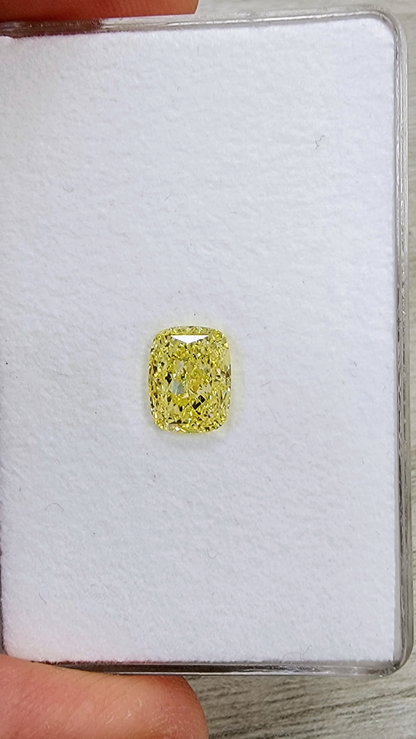 2.50ct Fancy Yellow Elongated Cushion VS2 GIA