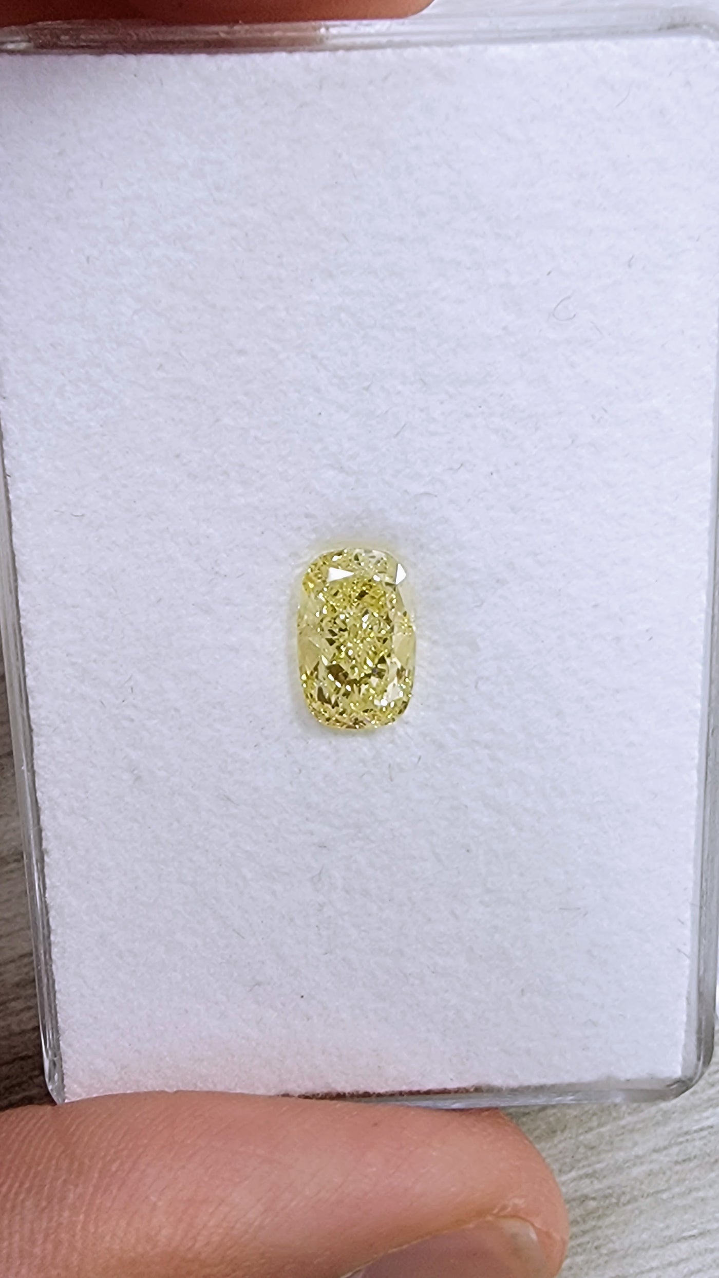 2.06ct Fancy Yellow Elongated Cushion VS2 GIA