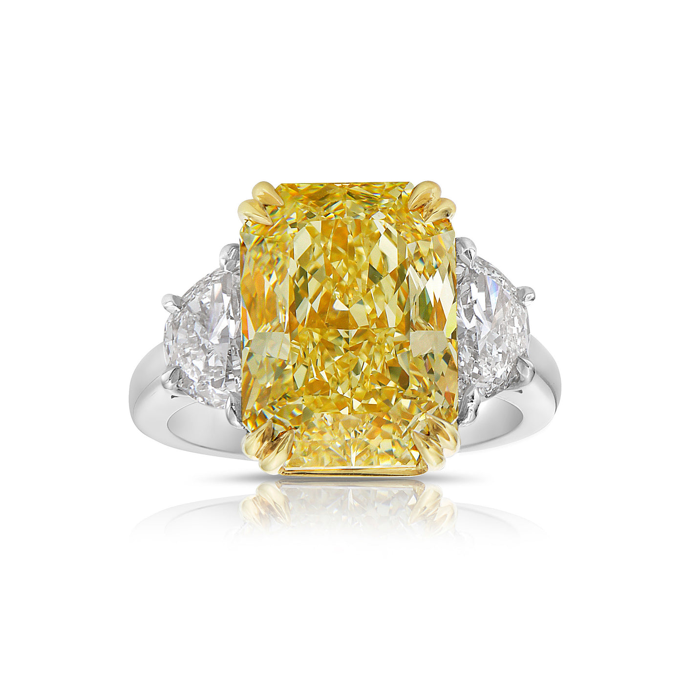 5.02ct Fancy Light Yellow Radiant VVS2 GIA Ring