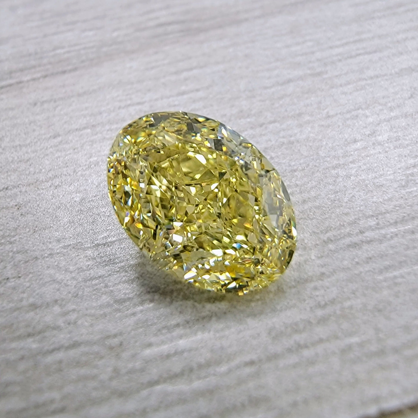 2.01ct Fancy Yellow Oval Internally Flawess