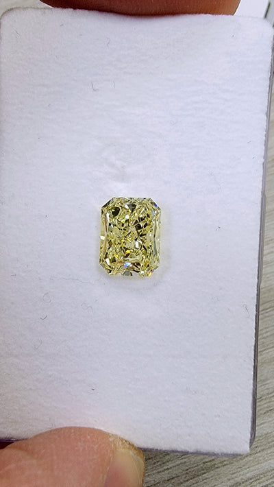 2.48ct Fancy Light Yellow Elongated Radiant VS2 GIA