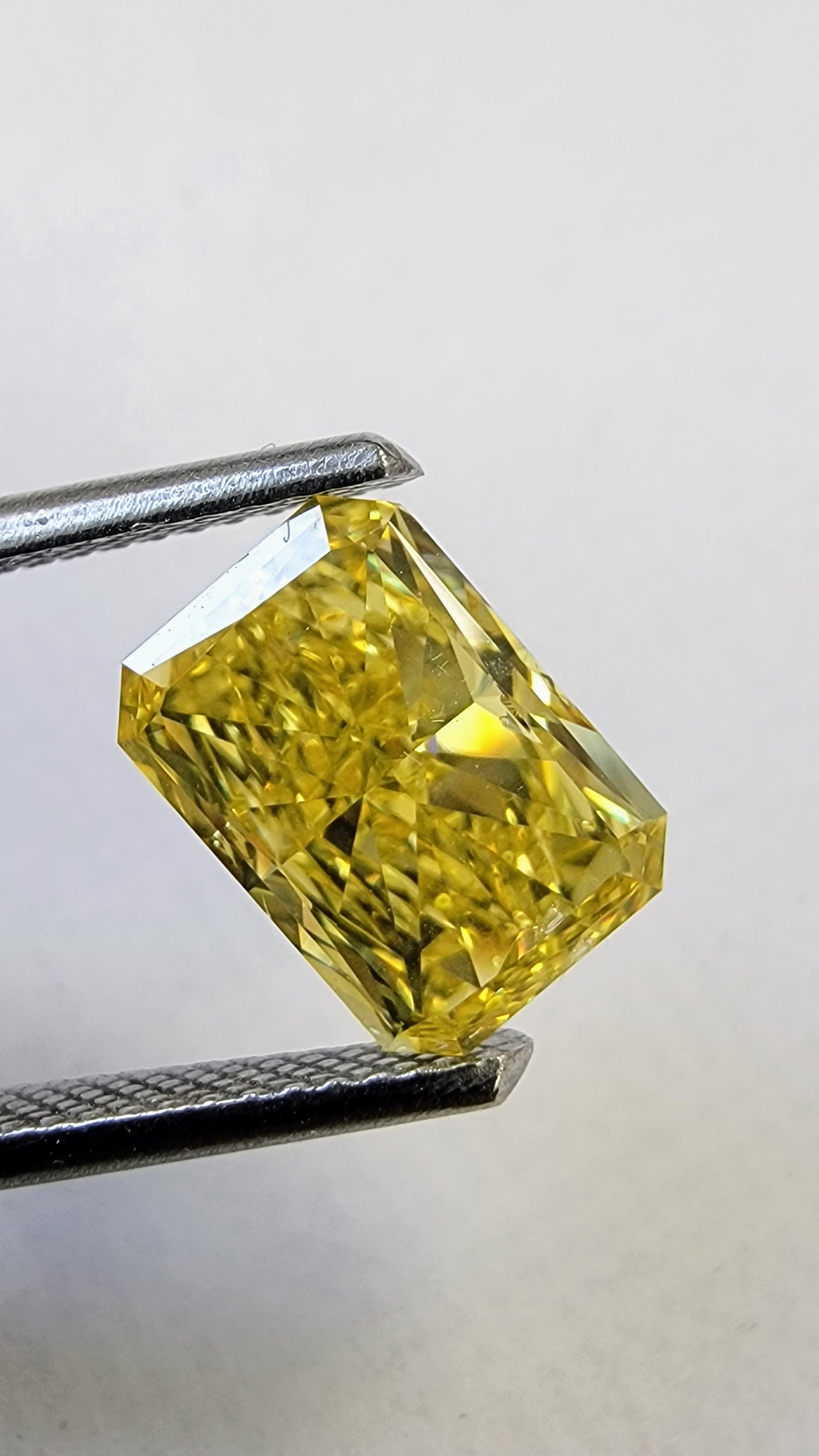 3.00ct Fancy Vivid Yellow Elongated Radiant SI1 GIA