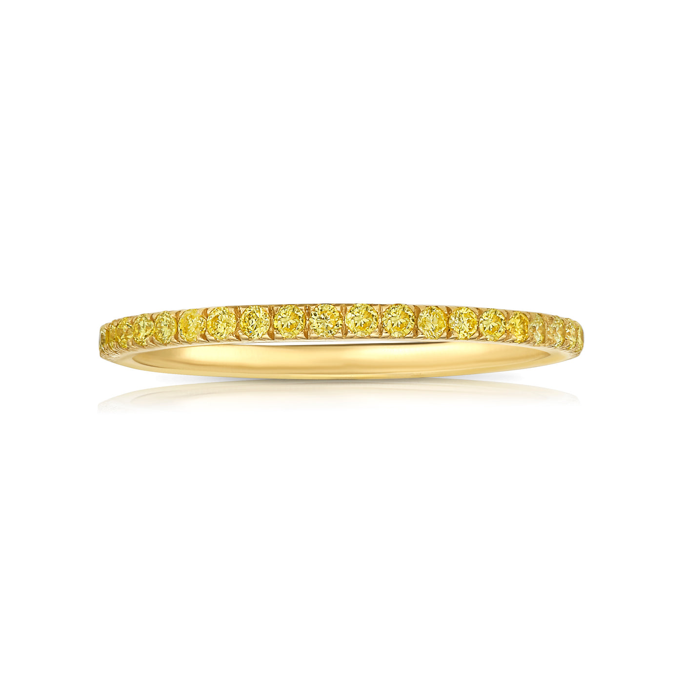 Fancy Yellow Round Eternity Band