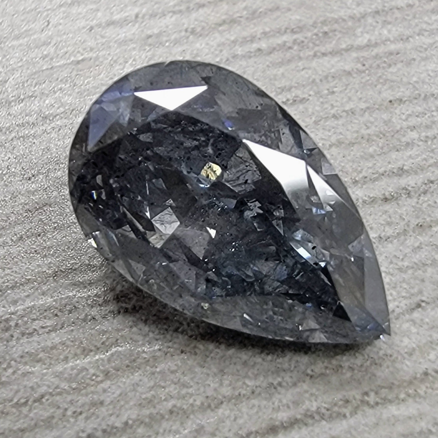 1.89ct Fancy Blue Gray Pear I2 GIA