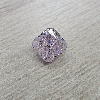 0.61ct Light Pink Cushion VVS2 GIA