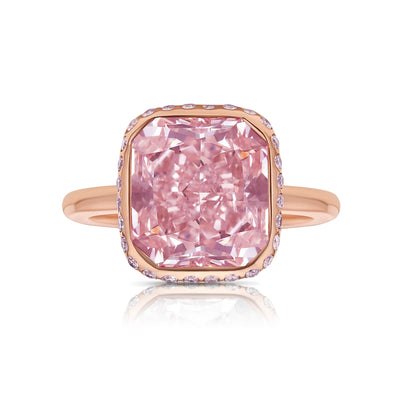 5.14ct Light Pink Radiant Internally Flawless GIA