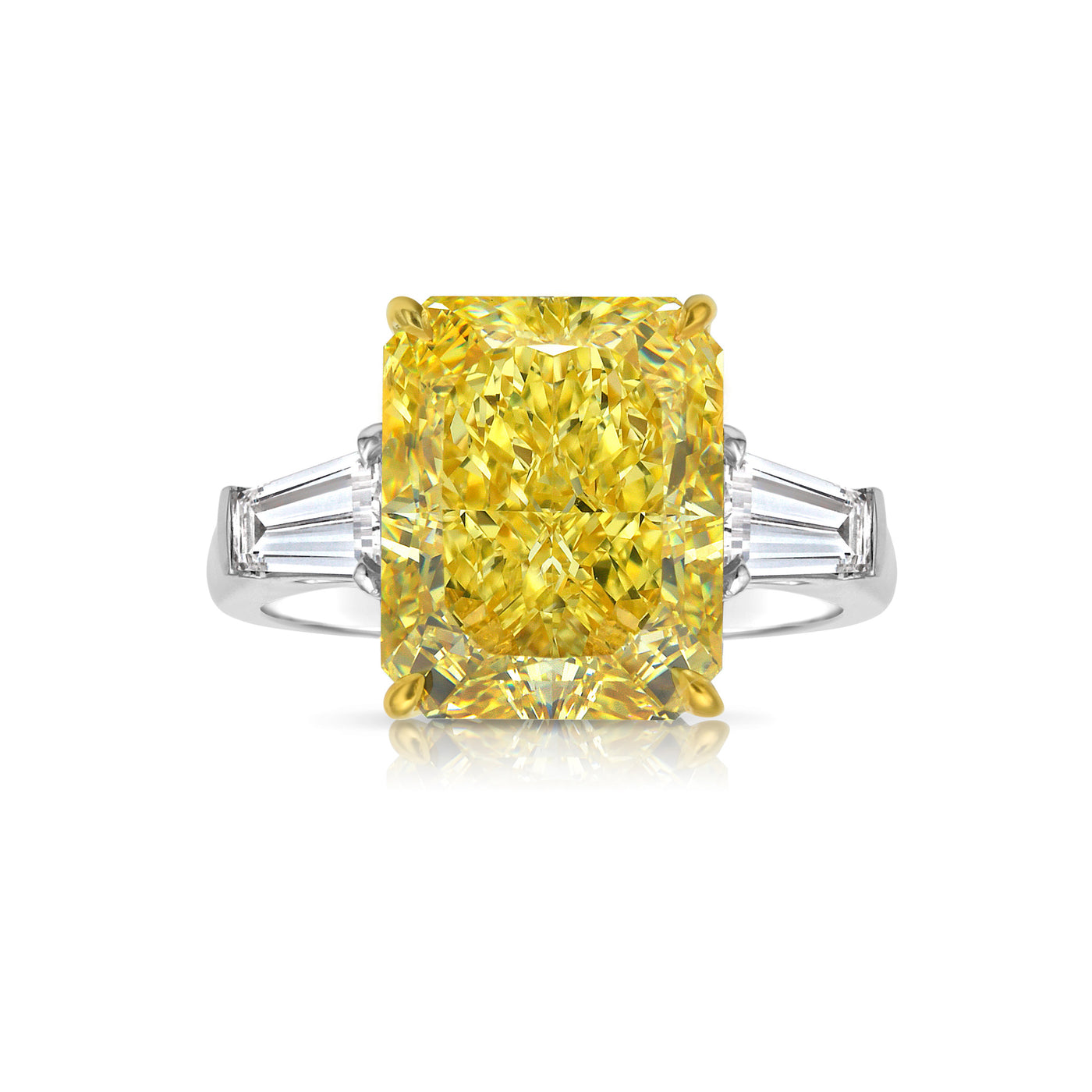 6.03ct Fancy Intense Yellow Radiant VVS2 GIA Ring