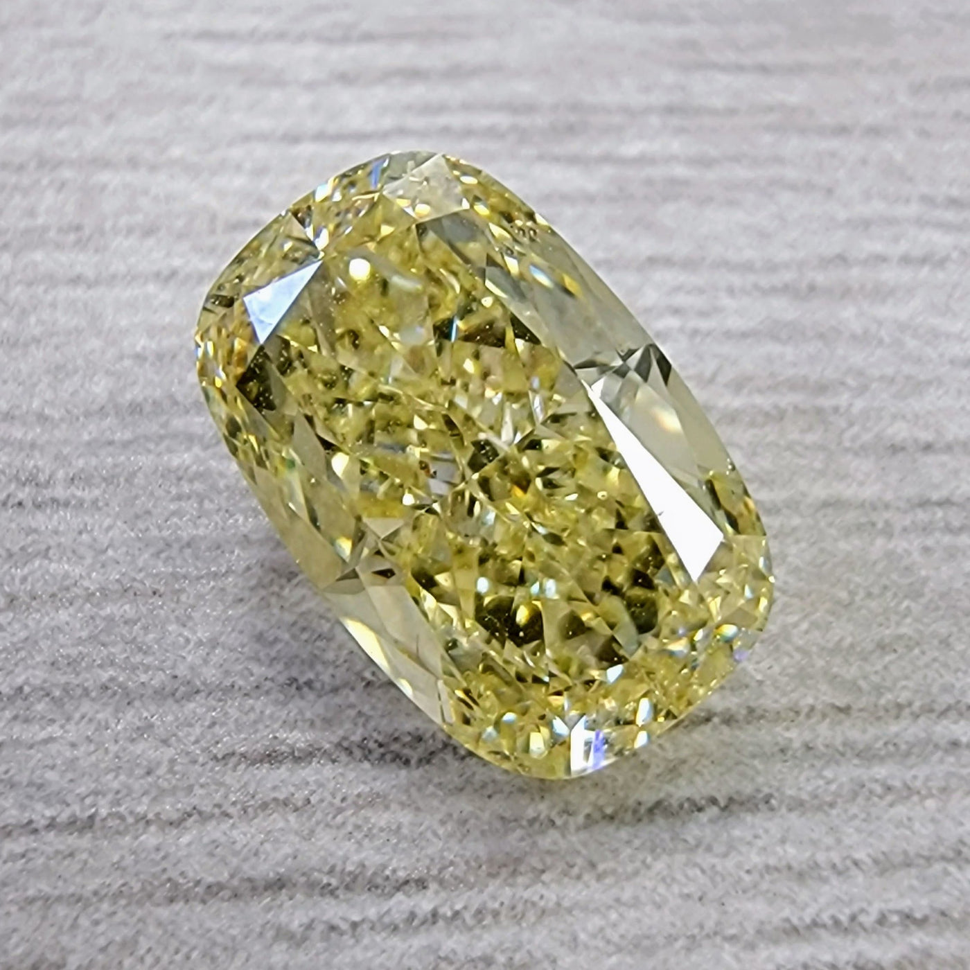 2.06ct Fancy Yellow Elongated Cushion VS2 GIA