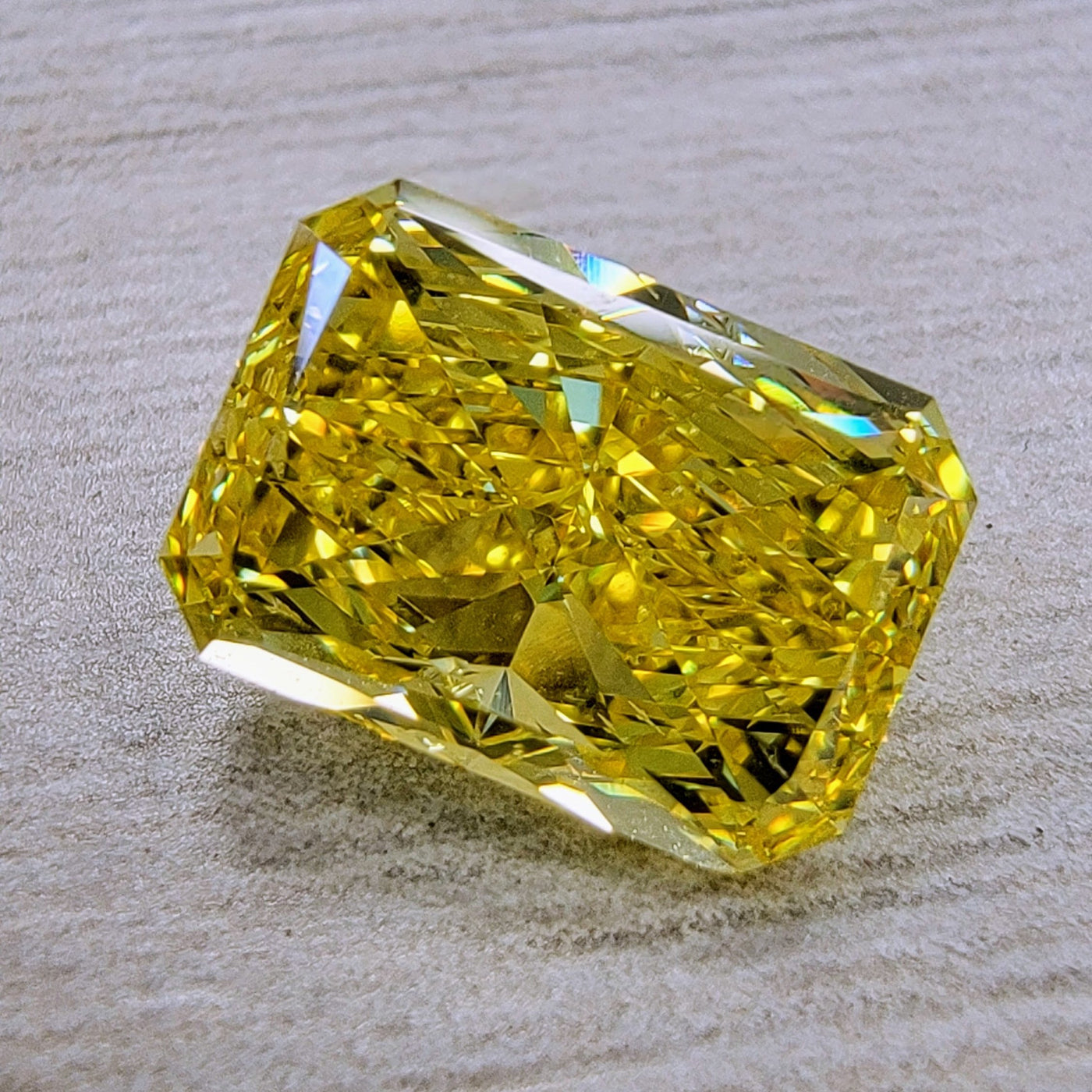 3.00ct Fancy Vivid Yellow Elongated Radiant SI1 GIA