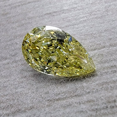 0.63ct Fancy Greenish Yellow Pear SI2 GIA