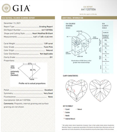 1.89ct Light Pink Heart SI1 GIA Cocktail Ring