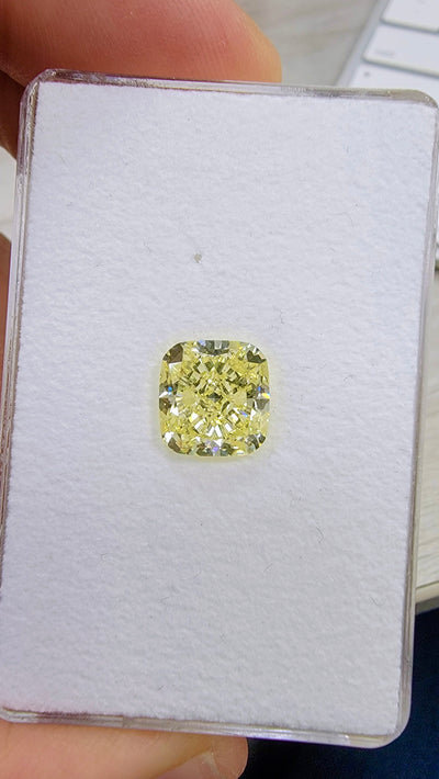 5.03ct Fancy Yellow Cushion VVS1 GIA