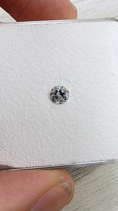 0.35ct Fancy Light Gray Blue Round GIA