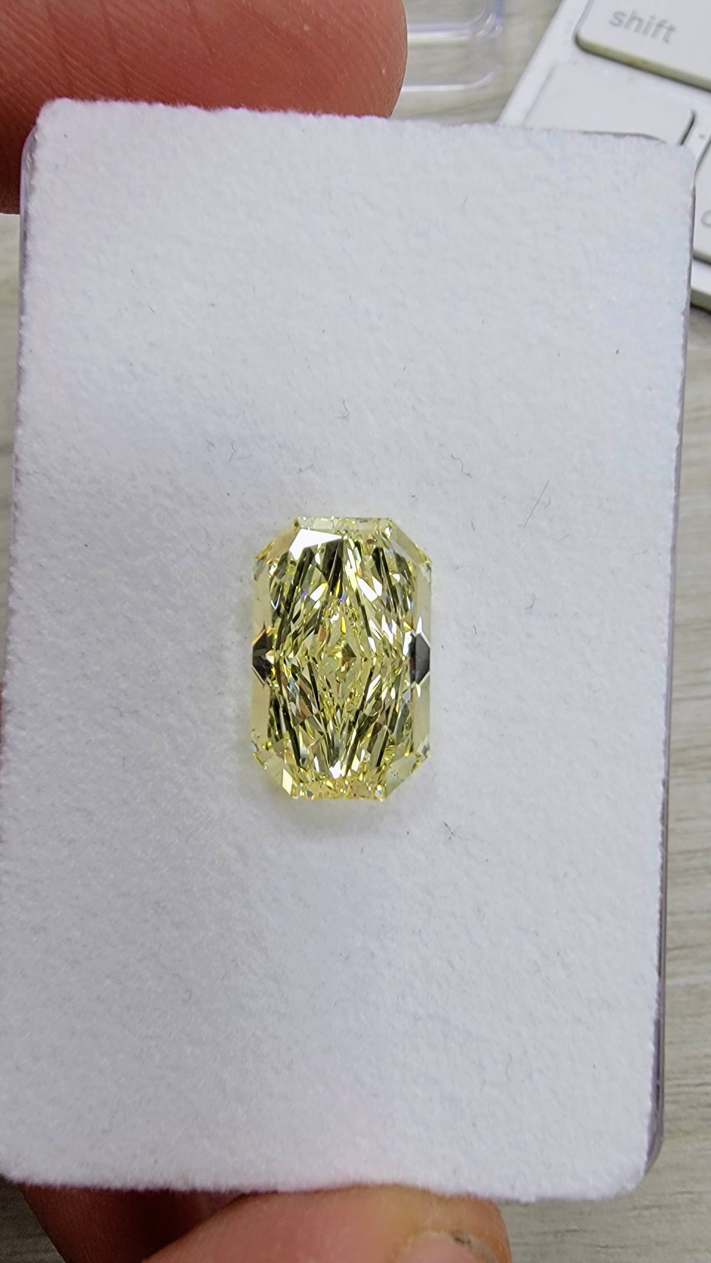 5.19ct Fancy Yellow Elongated Radiant SI1 GIA