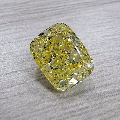 2.01ct Fancy Yellow Elongated Cushion VS2 GIA