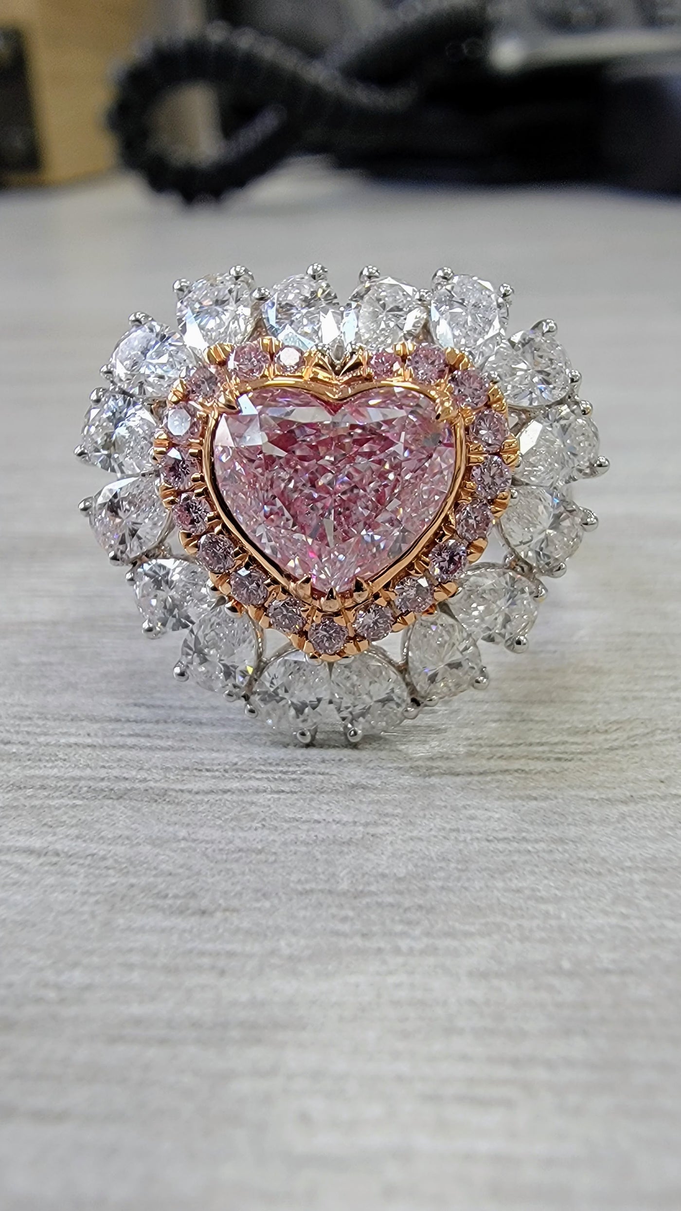 1.89ct Light Pink Heart SI1 GIA Cocktail Ring