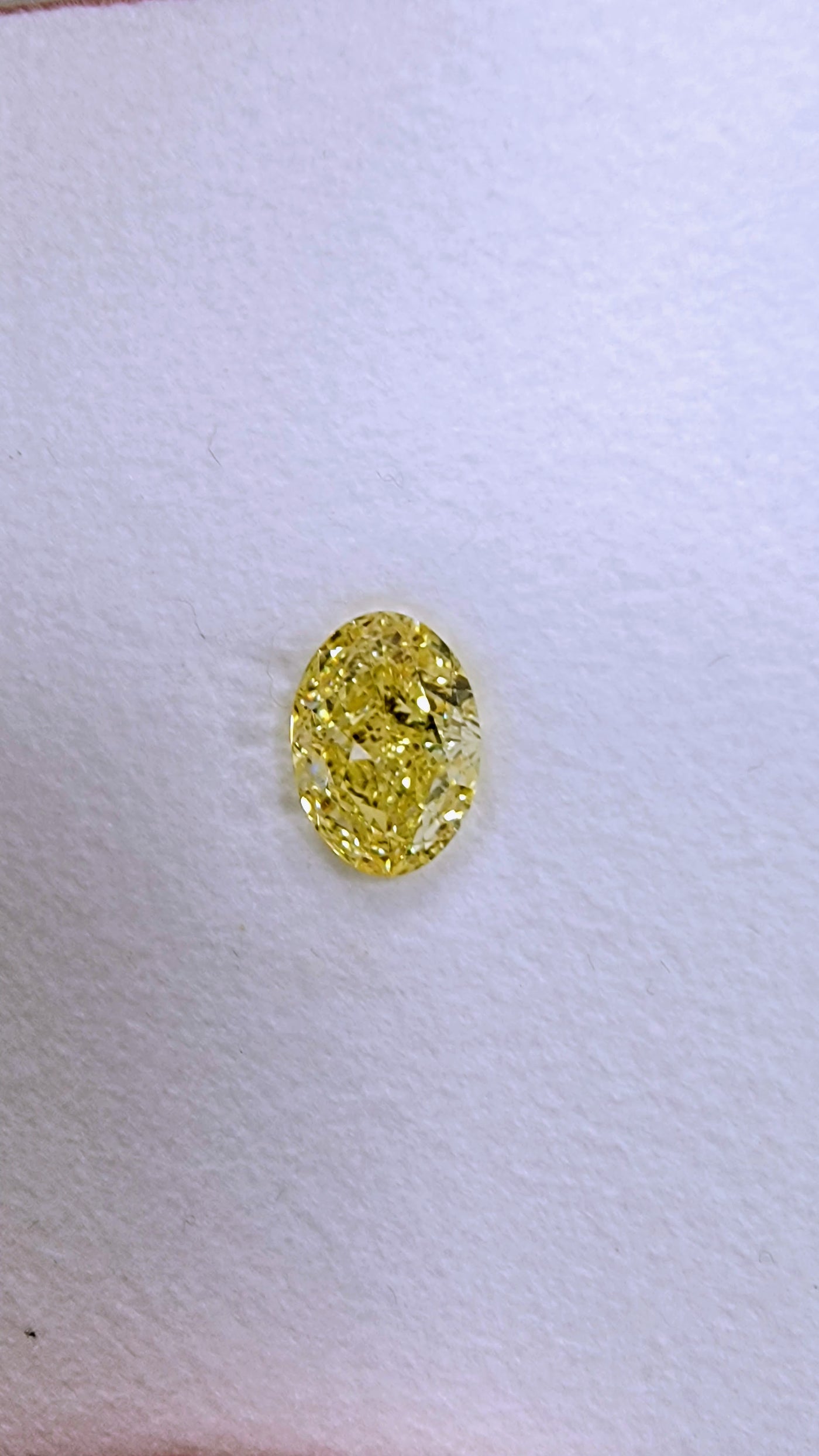 2.01ct Fancy Yellow Oval Internally Flawess