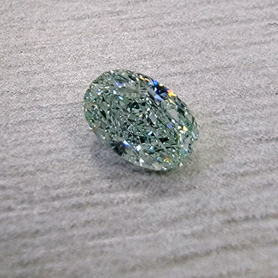 0.54ct Fancy Green Oval VS2 GIA