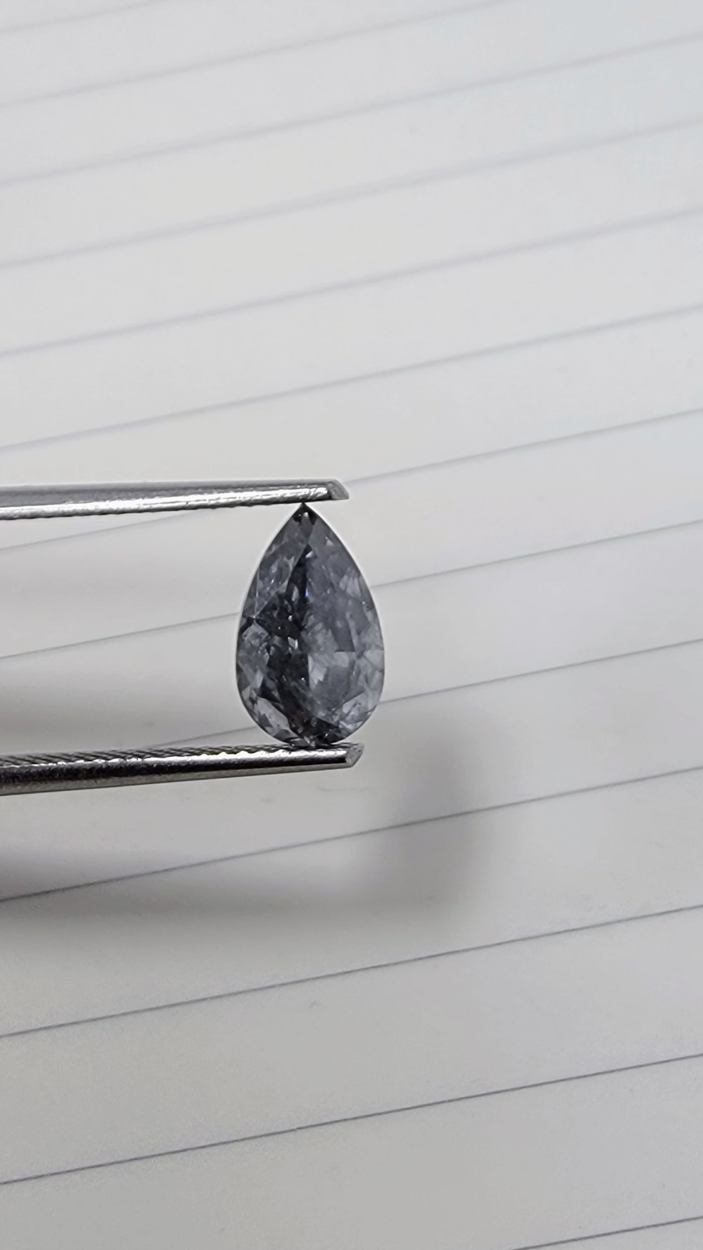 1.89ct Fancy Blue Gray Pear I2 GIA