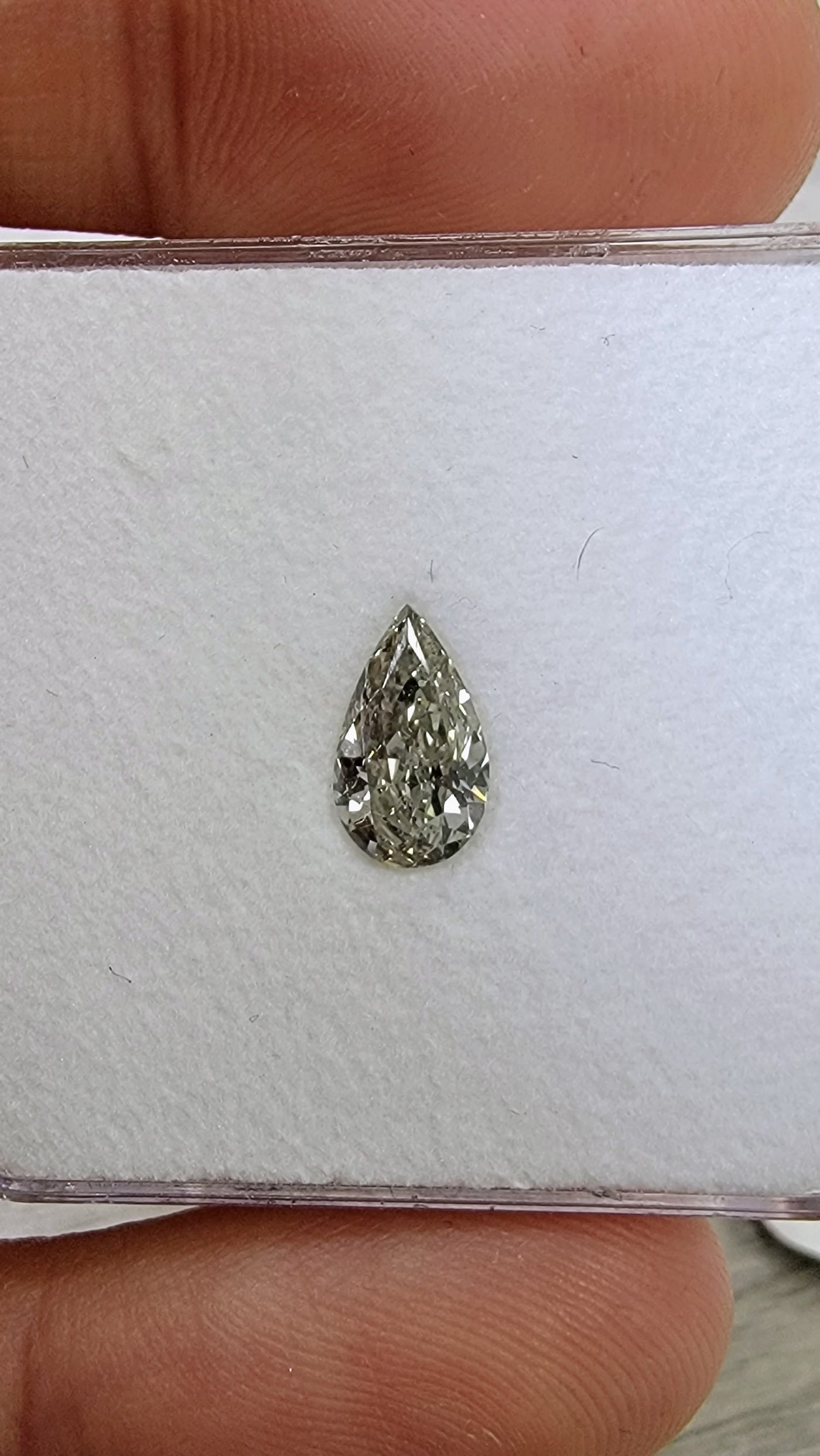 1.02ct Fancy Light Gray Pear VS2 GIA