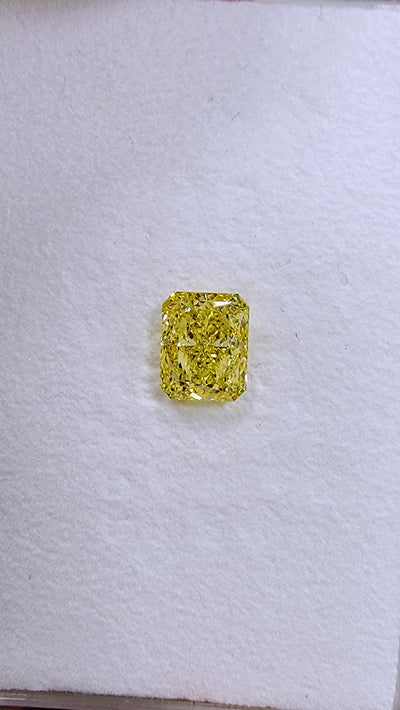 2.04ct Fancy Intense Yellow Elongated Radiant SI2 GIA