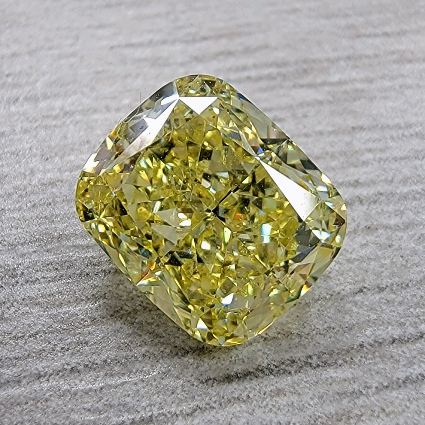 2.07ct Fancy Yellow Cushion VS2 GIA