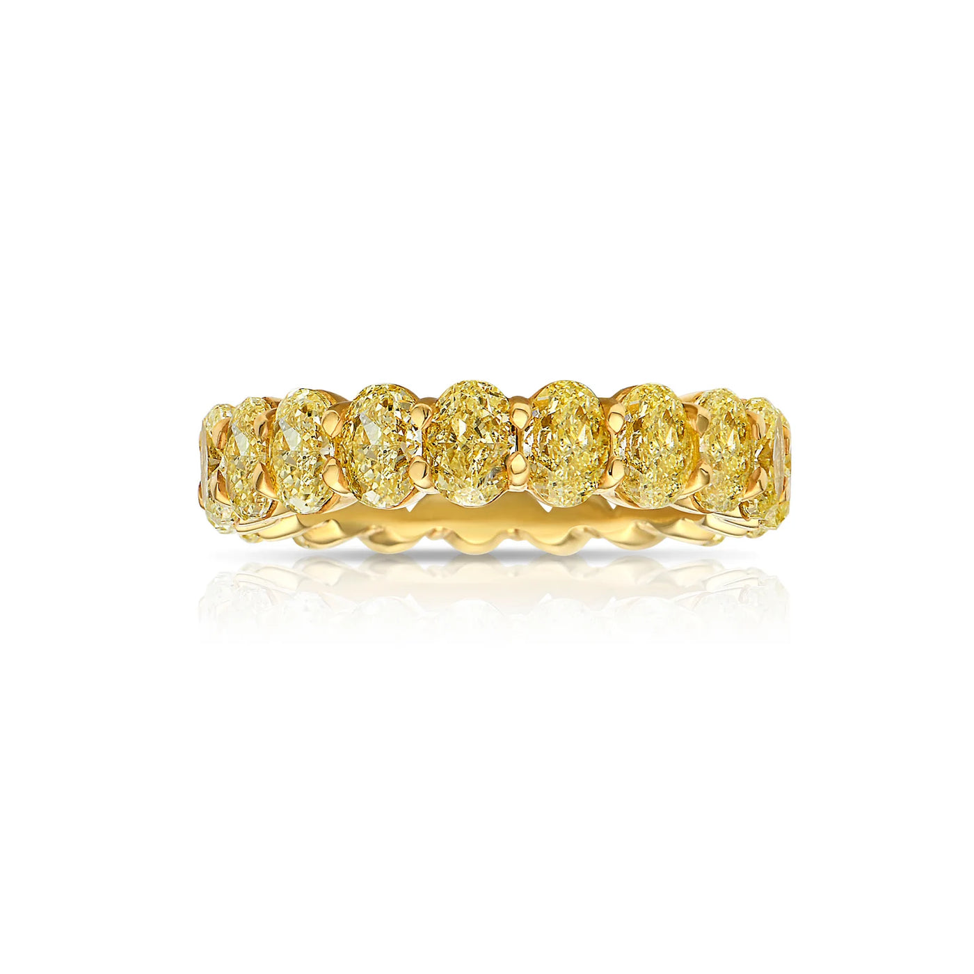 Yellow Diamond Oval Eternity Band