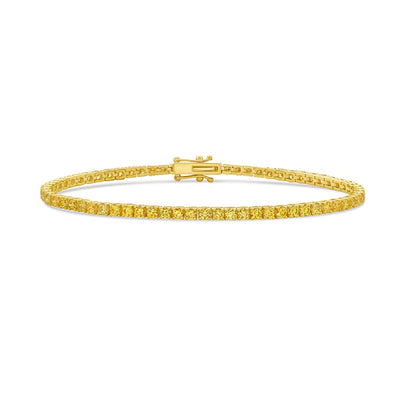 3.6ct Fancy Intense Yellow Round Bracelet