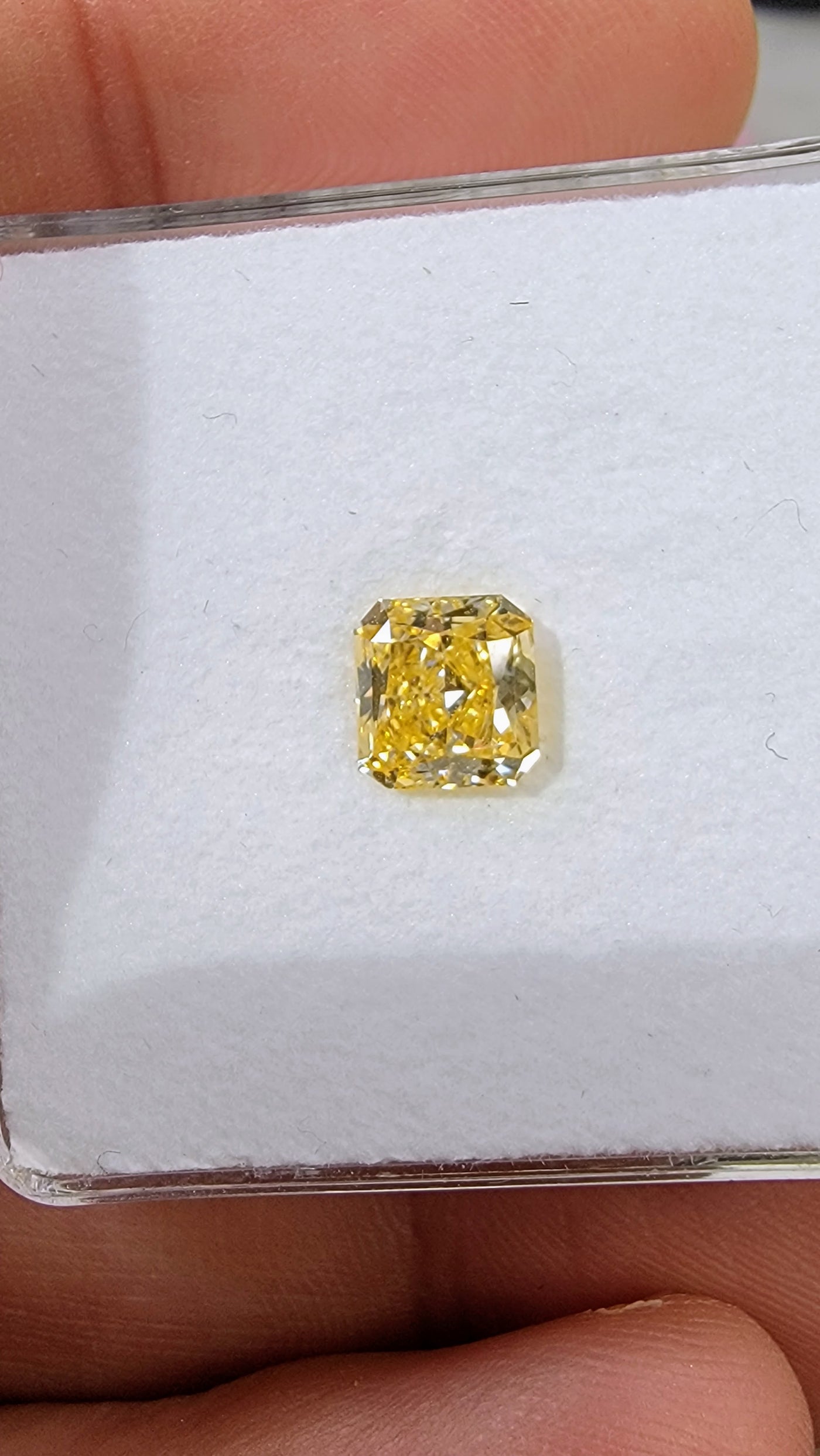 1.37ct Fancy Intense Orangy Yellow Radiant SI1 GIA