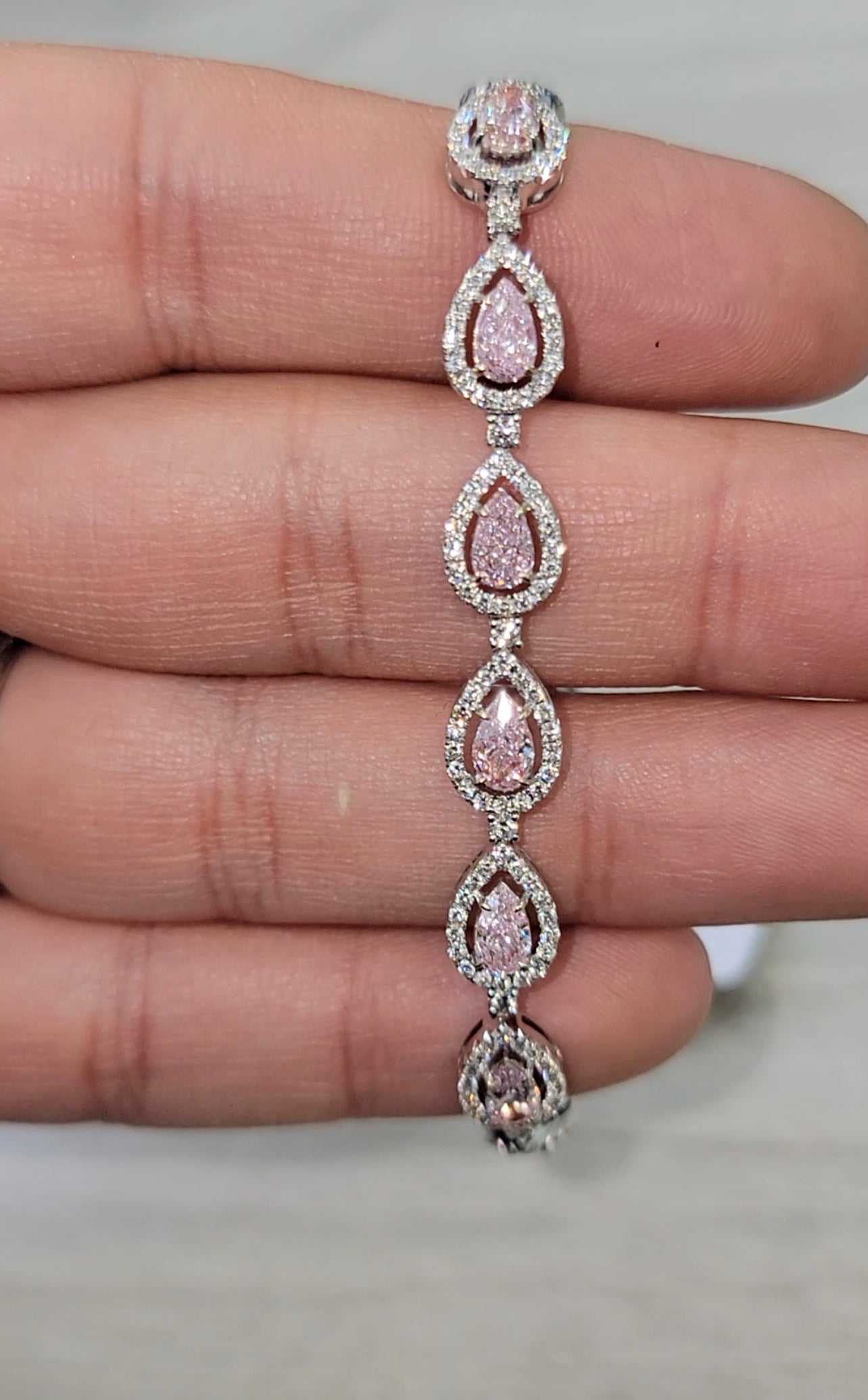 Pink Diamond Marquise Bracelet